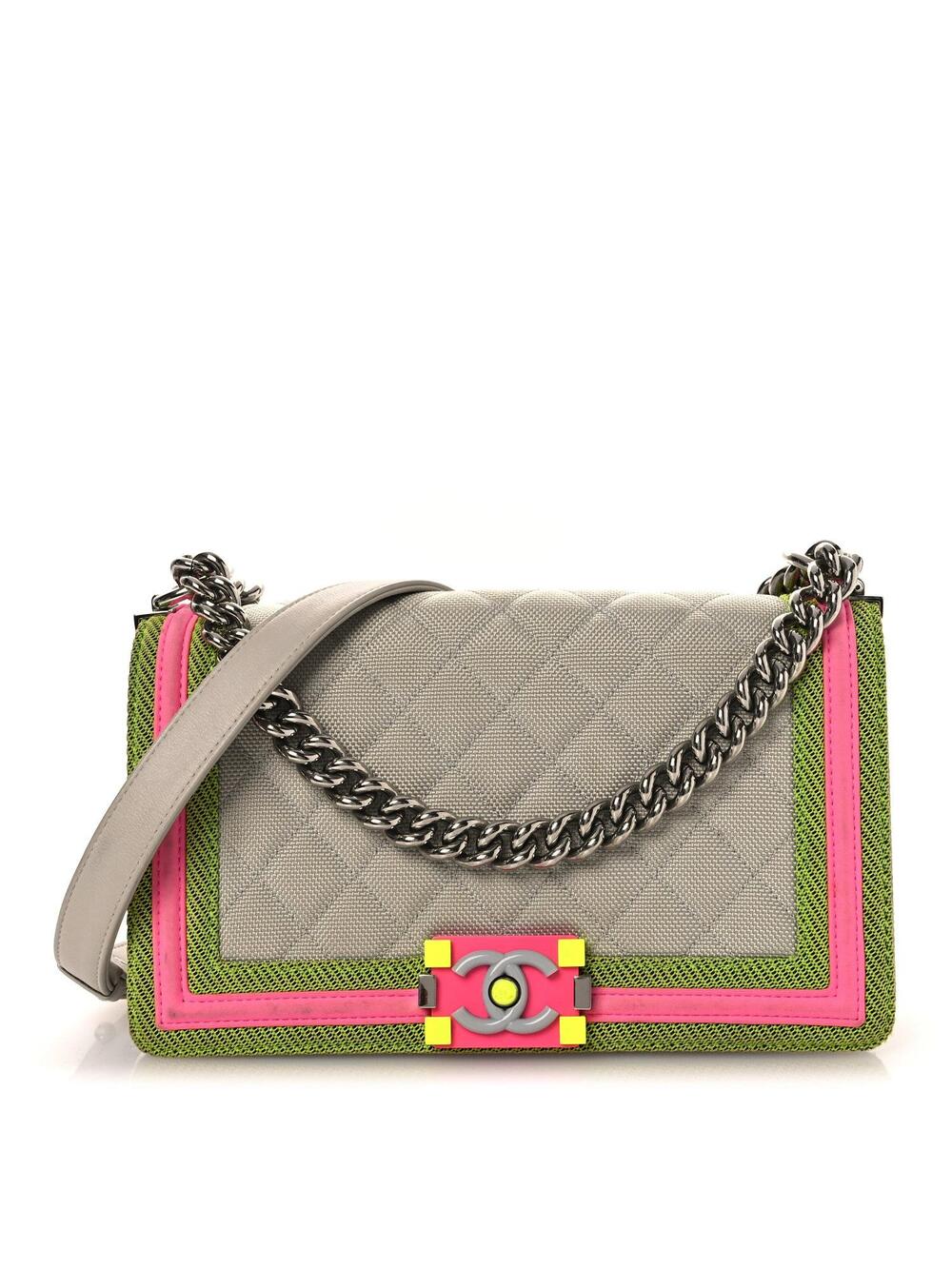 Chanel Canvas Quilted Medium Fluo Boy #336675C24B